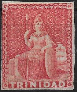 TRINIDAD SG12 1857 1d ROSE-RED MINT (r)