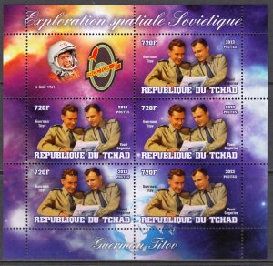 TCHAD CHAD 2013 SPACE RUSSIA TITOV GAGARIN ESPACE RAUMFAHRT [#1342]