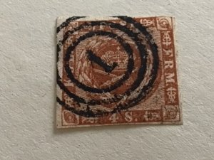 Denmark Royal Emblem 1858 used stamp A10378