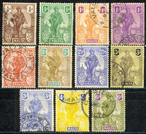 Malta Sc# 98-108 Used 1922-1926 1/2p-6p Britannia & Malta