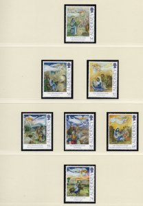 Alderney Sc 452-58 2012 Christmas stamp set mint NH