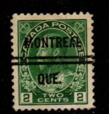 Canada - #107 King George V Precancel   - Used
