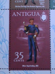 ANTIGUA -1972-MILITARY UNIFORMS SOLDIERS - MNH SHEET VF HARD TO FIND