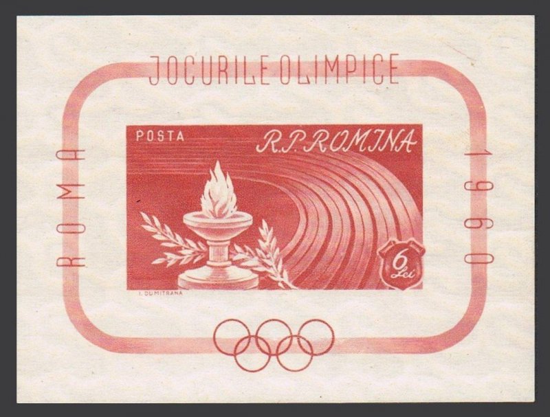 Romania 1331-1336,1337-1338, MNH. Michel 1847-1852,Bl.46-47. Olympics Rome-1960.