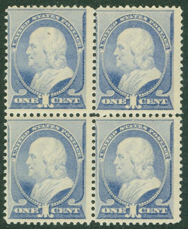 USA : 1887. Scott #212 Mint. A P.O. Fresh Block of 4 with perfect gum. Cat $960+ 