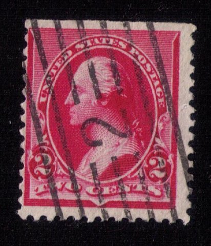 US Sc  #220 Used bRIGHT Carmine FINE