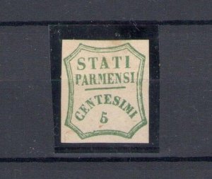 1859 PARMA Provisional Government 5 Cent green blue I composition n . 12 MLH *