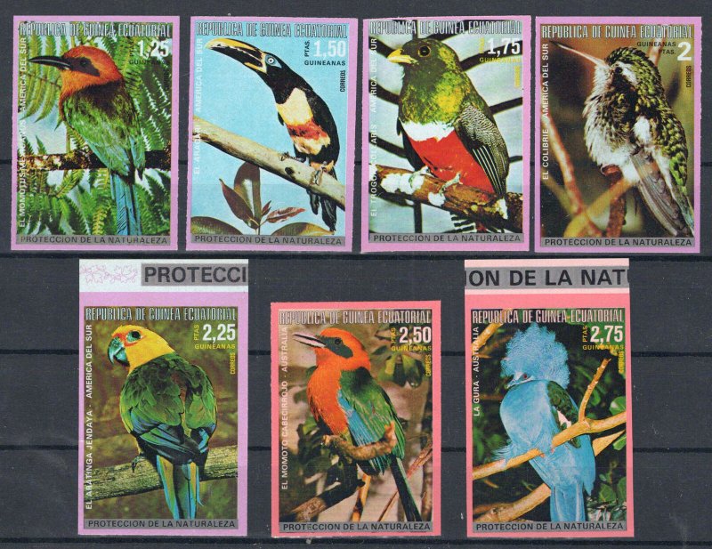 Equatorial Guinea Mi 483-496 MNH imperforate Birds ZAYIX 0224M0021M