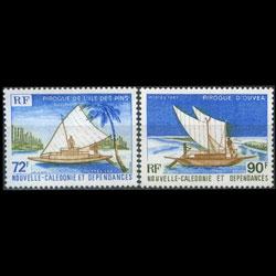 NEW CALEDONIA 1987 - Scott# 557-8 Pirogues Set of 2 NH