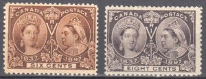 Canada #55-56 Mint F-VF H -- Jubilee -- C$355.00