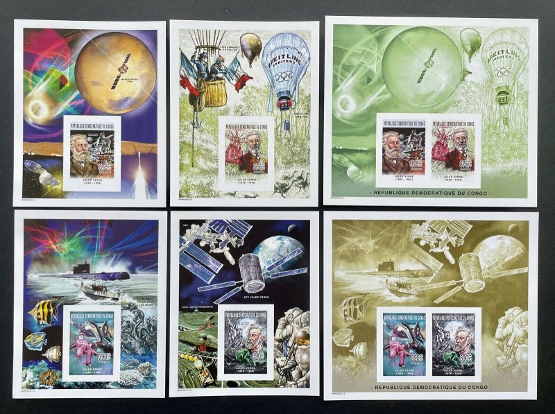 2005 Stamps Deluxes Blocs Jules Verne Congo Imperf.-
