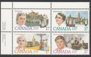 Error Variety = PINK BROOCH ON COLLAR = Canada 1981 #879i  Pos.1 MNH [ec84]