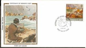 Guernsey 1983 Renoir's Painting Art Seashore  Brush Painter Colorano Silk Cov...