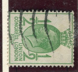 BRITAIN; 1929 early GV issue UPU Congress issue used 1/2d value Sideways WMK