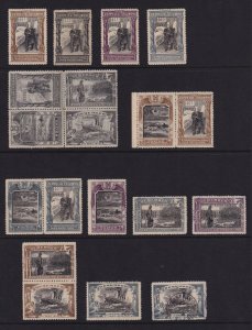 Great Britain C. WWI 19x Zeppelin Lusitania Edith Cavell Poster Stamp Labels