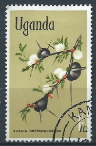 Uganda 1969 - 1s Flowers - SG140 used