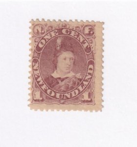 NEWFOUNDLAND # 42 VF-MLH 1ct PRINCE OF WALES CAT VALUE $100 (PPRR44)