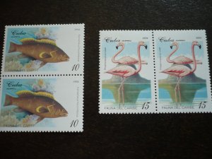 Stamps - Cuba - Scott#3603-3608 - MNH Set of 6 Stamps in Pairs