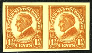 U.S. #576 MINT PAIR OG LH