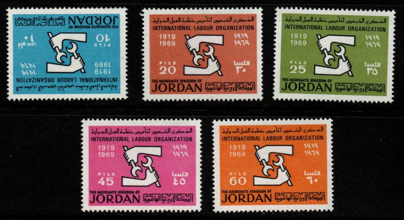 Jordan Scott 565-569  MNH** ILO 50 year anniversary set