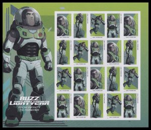 US 5709a-5712a 5712c Go Beyond Buzz Lightyear imperf NDC sheet 20 MNH 2022