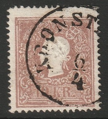 Austria 1858 Sc 10 used Kronstadt (Brasov) cancel