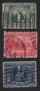 United States USED Scott Number 328-30  F-VF  #X2   - BARNEYS