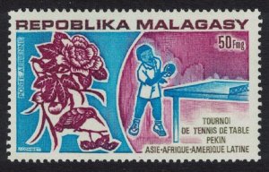 Malagasy Rep. Bird Hibiscus Table Tennis 2v 1974 MNH SC#C124 SG#273