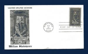 Sc. 1250 Shakespeare FDC - Unknown Cachet
