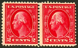 U.S. #406 MINT PAIR OG LH