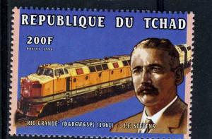 Chad 1998 American RAILWAY Set 1v Perforated Mint (NH) Michel #1776