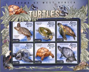 A8472a - SIERRA LEONE - Stamp Sheet - 2015 TURTLES animals