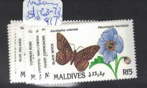 Maldives Butterfly SC 563-70 MNH (9dpn)