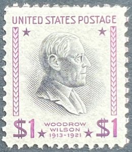 Scott#: 832 - Woodrow Wilson $1 1938 BEP single stamp MVLHOG - Lot 2