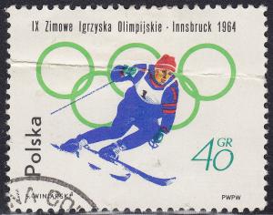 Poland 1200 Olympic Downhill Skiing 1964