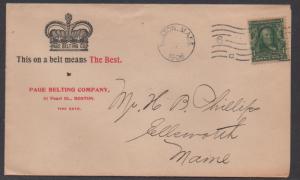 **US 20th Century Advertising Cover, SC# 300, Boston, MA 1906 (2 Colors)