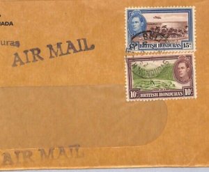 BRITISH HONDURAS KGVI Air Mail Cover Belize *Royal Bank of Canada* 1952 ZF242