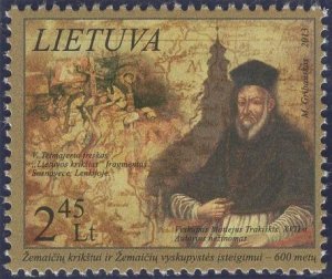 Lithuania 2013 MNH Sc 989 2.45 l Christianization of Samogita, 600th ann