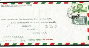 MEXICO Cover COLD WAR ESPIONAGE 1947 GB NAVAL INTELLIGENCE DIVISION 1948 EP177
