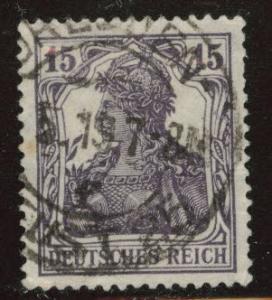 Germany Scott 100 used Germania 1916 no wmk  dk violet