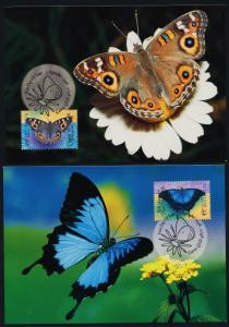 Australia 1690-4 on Maxi Cards - Butterflies