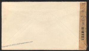 Hawaii USA 1943 PEARL CITY WWII Censored Territorial Mail 3c Prexie Cover 109175