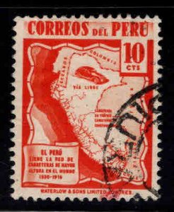 Peru  Scott  377 Used stamp Waterlow printing