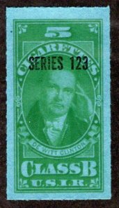 Springer TB217a, MNH, 5 Class B Cigarettes, Series 123, 1953, USA Revenue