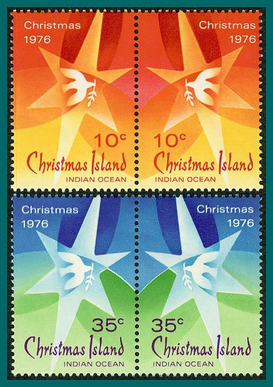 Christmas Island 1976 Christmas, MNH 65-68,SG63-SG66