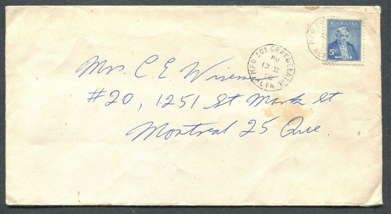 CANADA MILITARY COVER M.P.O. CANCEL 503