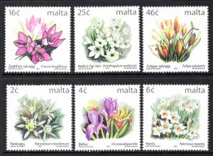 Malta 983-988 Flowers MNH VF