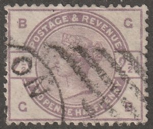 Great Britain, stamp, Scott#101,  used, hinged, 2 pence half penny