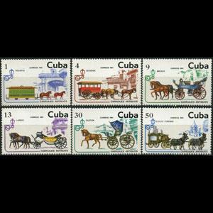CUBA 1981 - Scott# 2420-5 Carriages Set of 6 NH