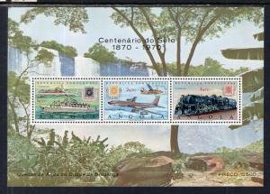 Angola 1970 AIRCRAFTS SHIPS TRAINS s/s Perforated Mint (NH)